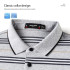 Pierre Cardin Men's Grey & Blue Striped Polo P61113013J93